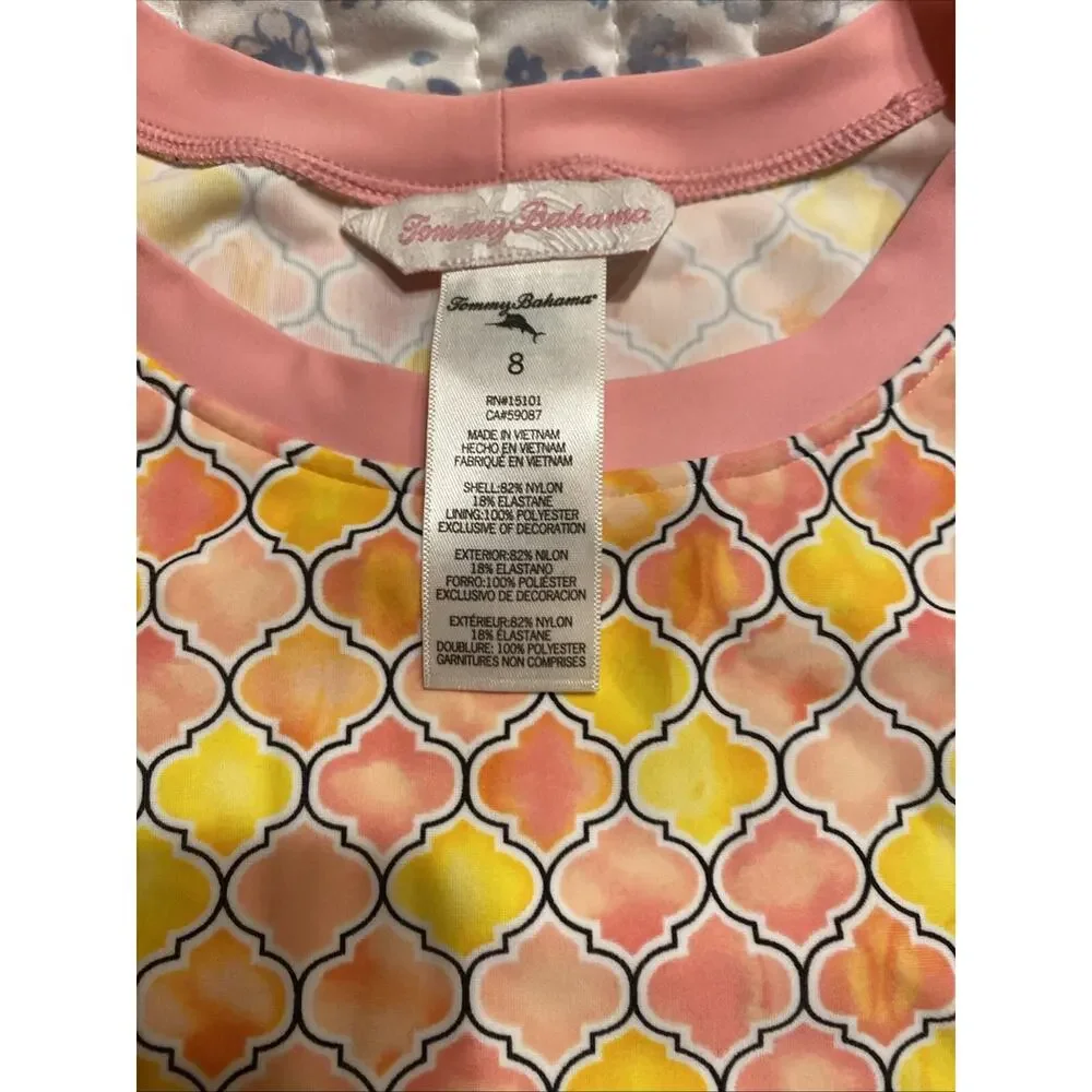 Tommy Bahama Rash Guard Girls Size 8